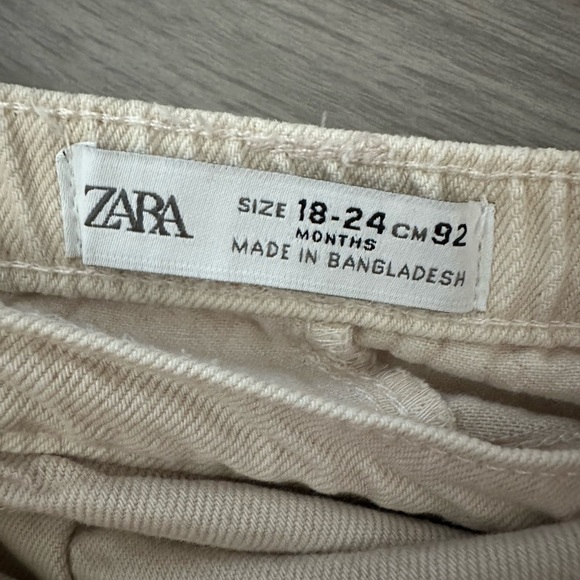 Zara Kids Cute cream Neutral Linen mini Skort For Girls- 18-24 Months - Picture 4 of 4